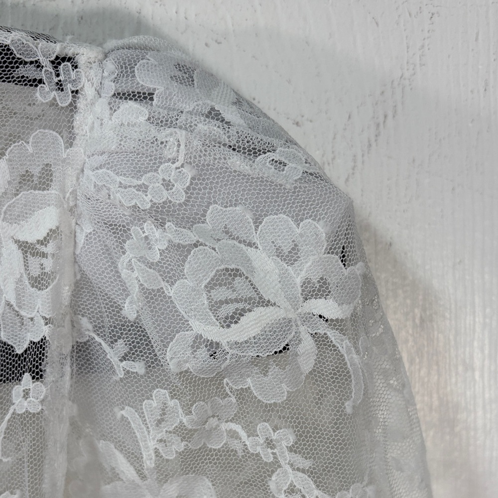 Vintage sheer lace, victorian, romantic cottagecore top - Picture 4 of 9